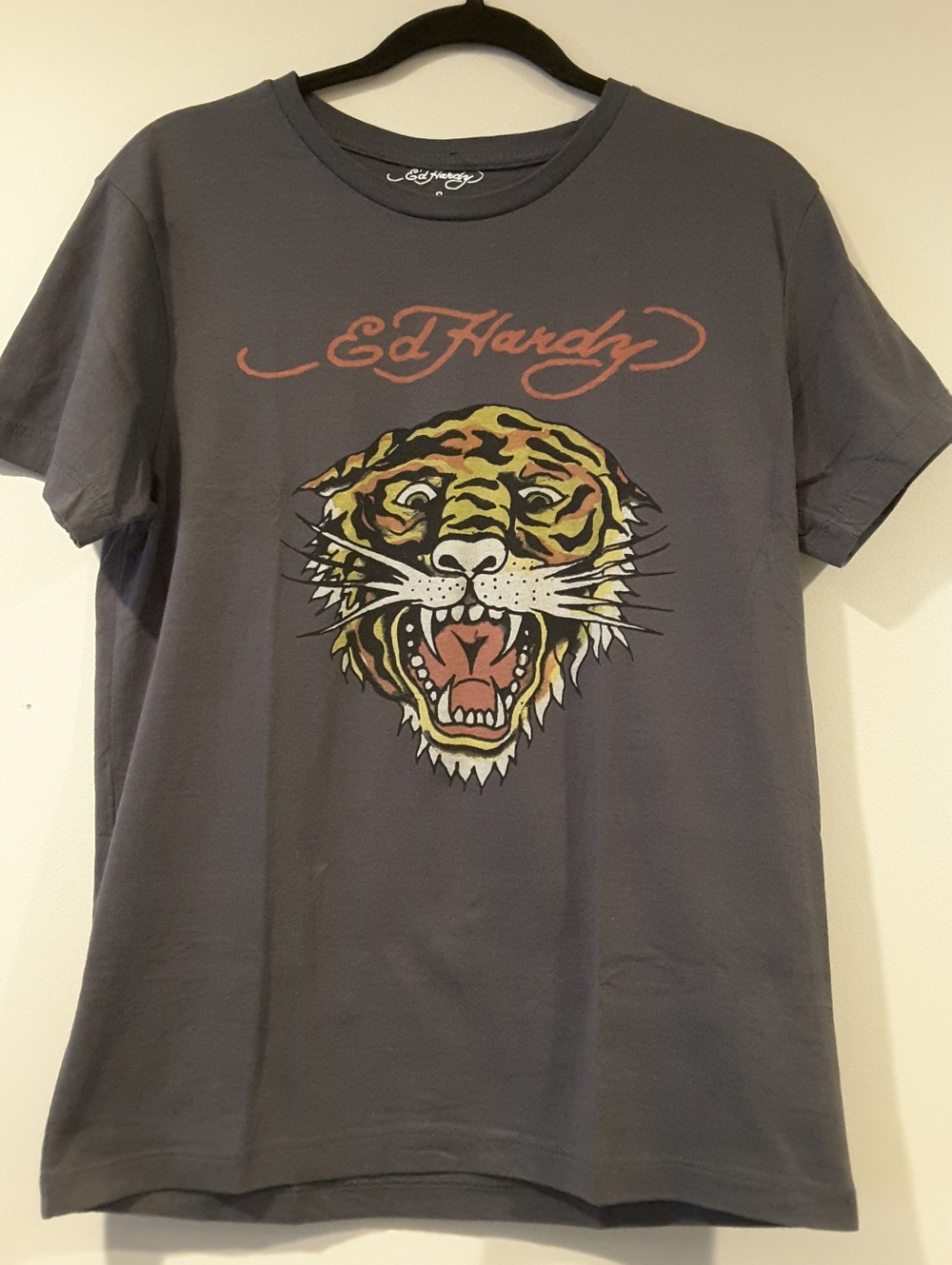 Ed Hardy Black Crewneck Logo Tee